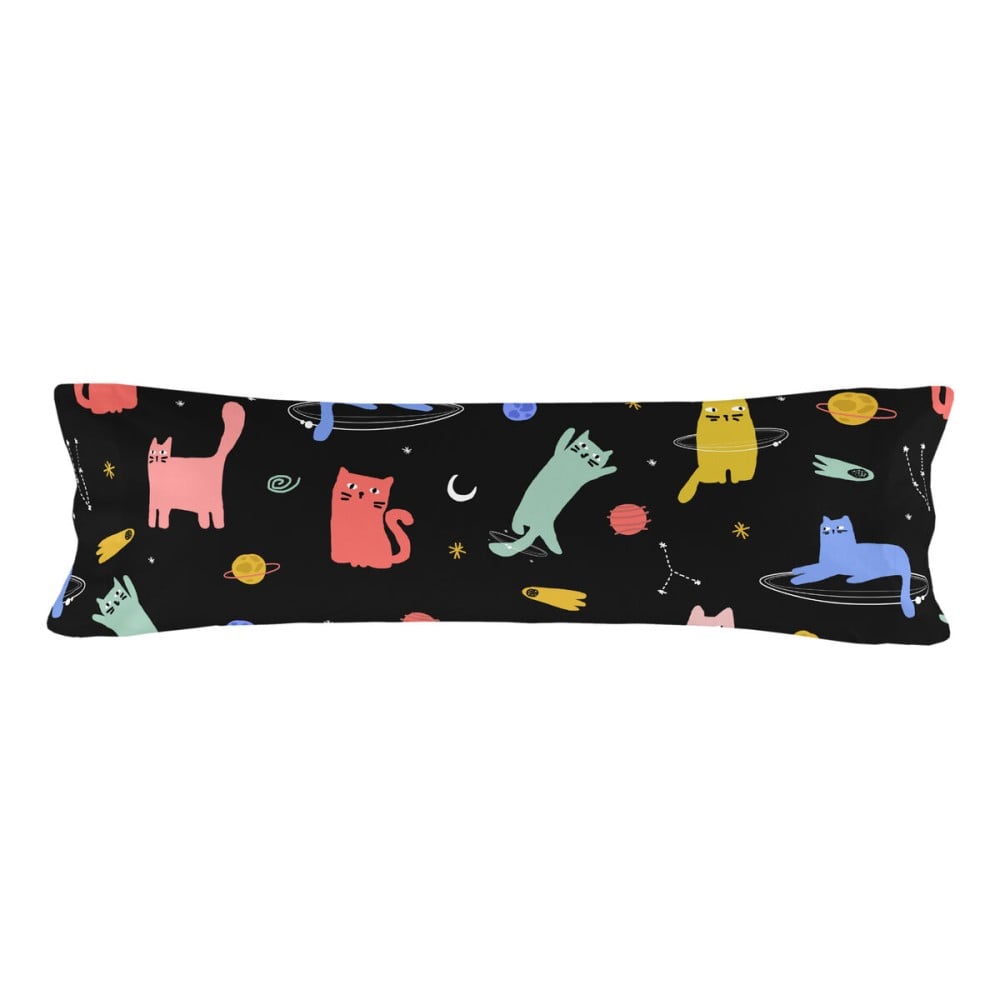 Taie d'oreiller HappyFriday Aware Cosmic cats Multicouleur 45 x 125 cm