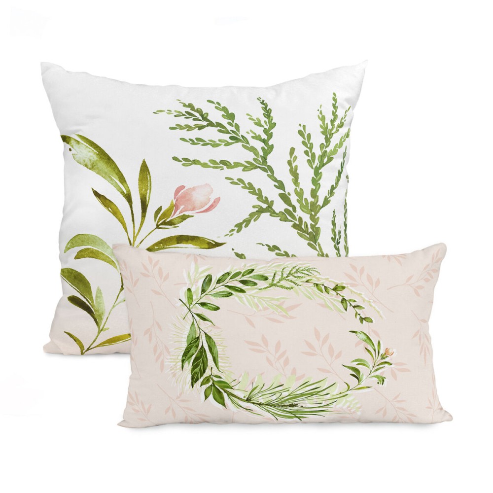 Set de housses de coussin HappyFriday Herbal Multicouleur 2 Pièces