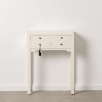 Console Blanc Bois d'épicéa Bois MDF 63 x 26 x 85 cm