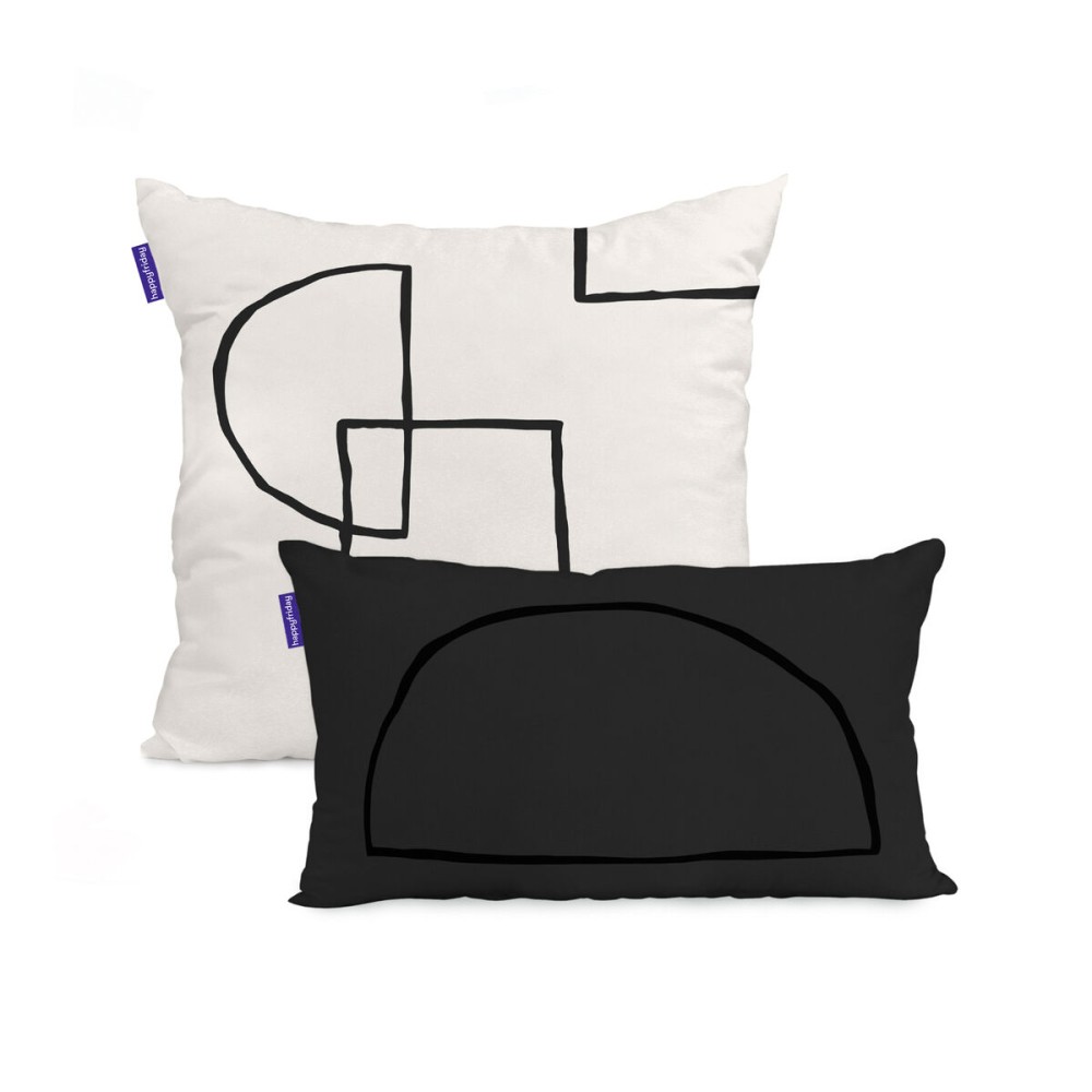 Housse de coussin HappyFriday Blanc Serenity  Multicouleur 2 Pièces