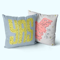 Cushion cover HappyFriday Aware Yas Multicolour 50 x 50 cm 2 Pieces