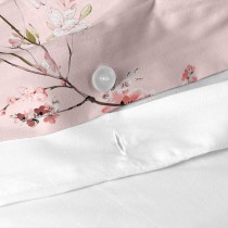 Housse de Couette HappyFriday Chinoiserie rose Multicouleur 155 x 220 cm