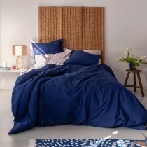 Housse de Couette HappyFriday BASIC Blue marine 260 x 220 cm