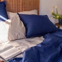 Housse de Couette HappyFriday BASIC Blue marine 260 x 220 cm