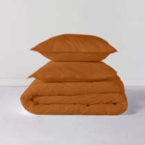 Housse de Couette HappyFriday BASIC Terre cuite 220 x 220 cm