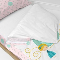 Quilted Zipper Bedding HappyFriday Multicolour 105 x 200 cm Cinderella 2 Pieces