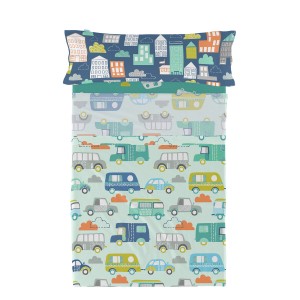 Jeu de draps HappyFriday Moshi Moshi Holidays  Multicouleur Lit 1 persone 2 Pièces