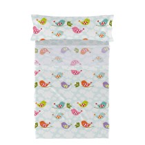 Jeu de draps HappyFriday Mr Fox Little Birds Multicouleur Lit 1 persone 2 Pièces