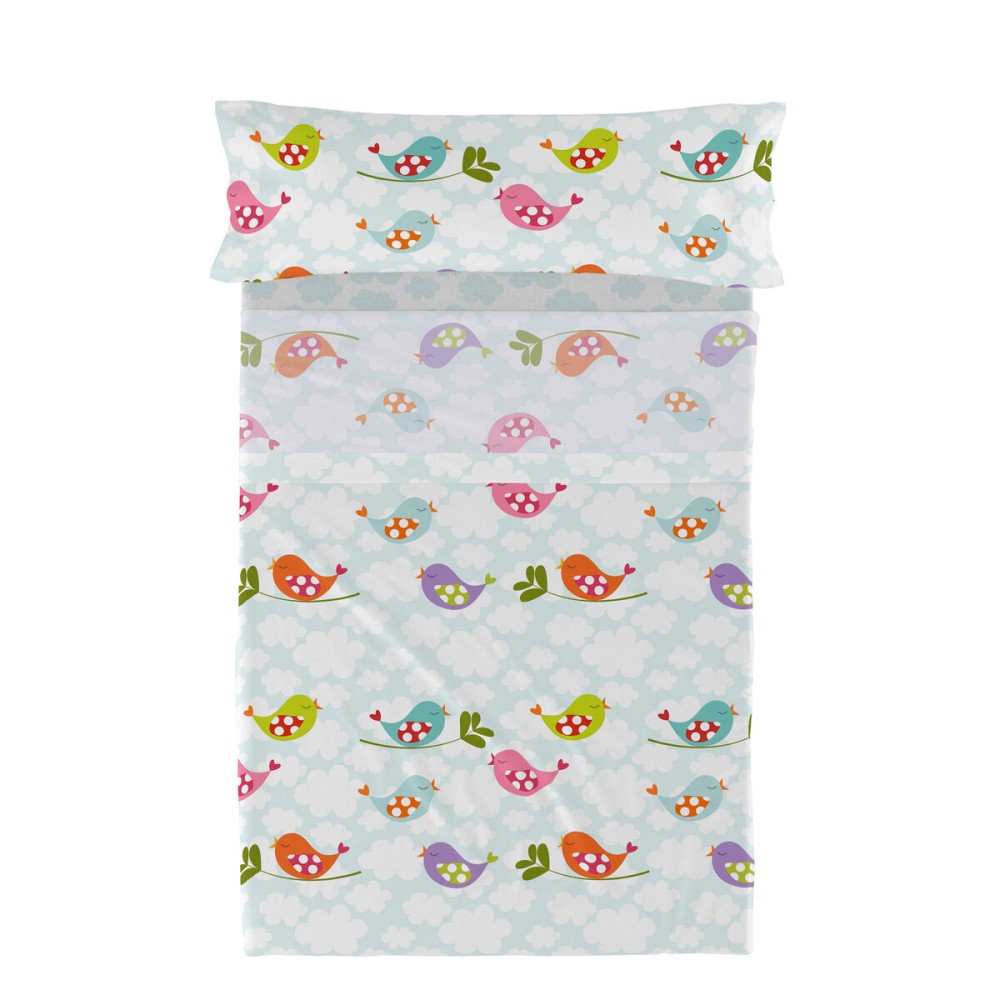 Bedding set HappyFriday Mr Fox Little Birds Multicolour Single 2 Pieces