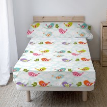 Bedding set HappyFriday Mr Fox Little Birds Multicolour Single 2 Pieces