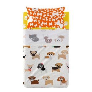 Bedding set HappyFriday Mr Fox Dogs Multicolour Baby Crib 2 Pieces