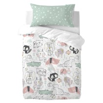 Parure de couette HappyFriday Moshi Moshi Best Buddies Multicouleur Lit de bébé 2 Pièces