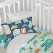 Parure de couette HappyFriday Moshi Moshi Holidays Multicouleur Lit de bébé 2 Pièces