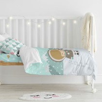 Parure de couette HappyFriday Happynois Skymo Day Multicouleur Lit de bébé 2 Pièces