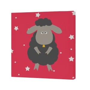 Leinwand HappyFriday Baleno Teen Little sheep Bunt 27 x 27 cm