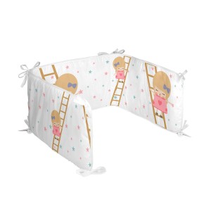 Protection du berceau HappyFriday Happynois Moon dream Multicouleur 210 x 40 cm