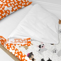 Quilted Zipper Bedding HappyFriday Mr Fox Dogs Multicolour 90 x 200 cm