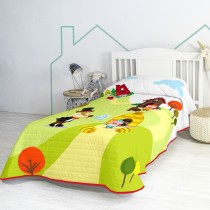 Bedspread (quilt) HappyFriday Mr Fox Piggys Multicolour 180 x 260 cm