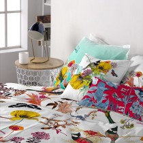 Set de housses de coussin HappyFriday Birds of paradise Multicouleur 2 Pièces