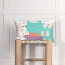 Housse de coussin HappyFriday Moshi Moshi Cat & Mouse Multicouleur 50 x 30 cm