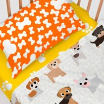 Jeu de draps pour berceau HappyFriday Multicouleur Lit de bébé Chien 2 Pièces