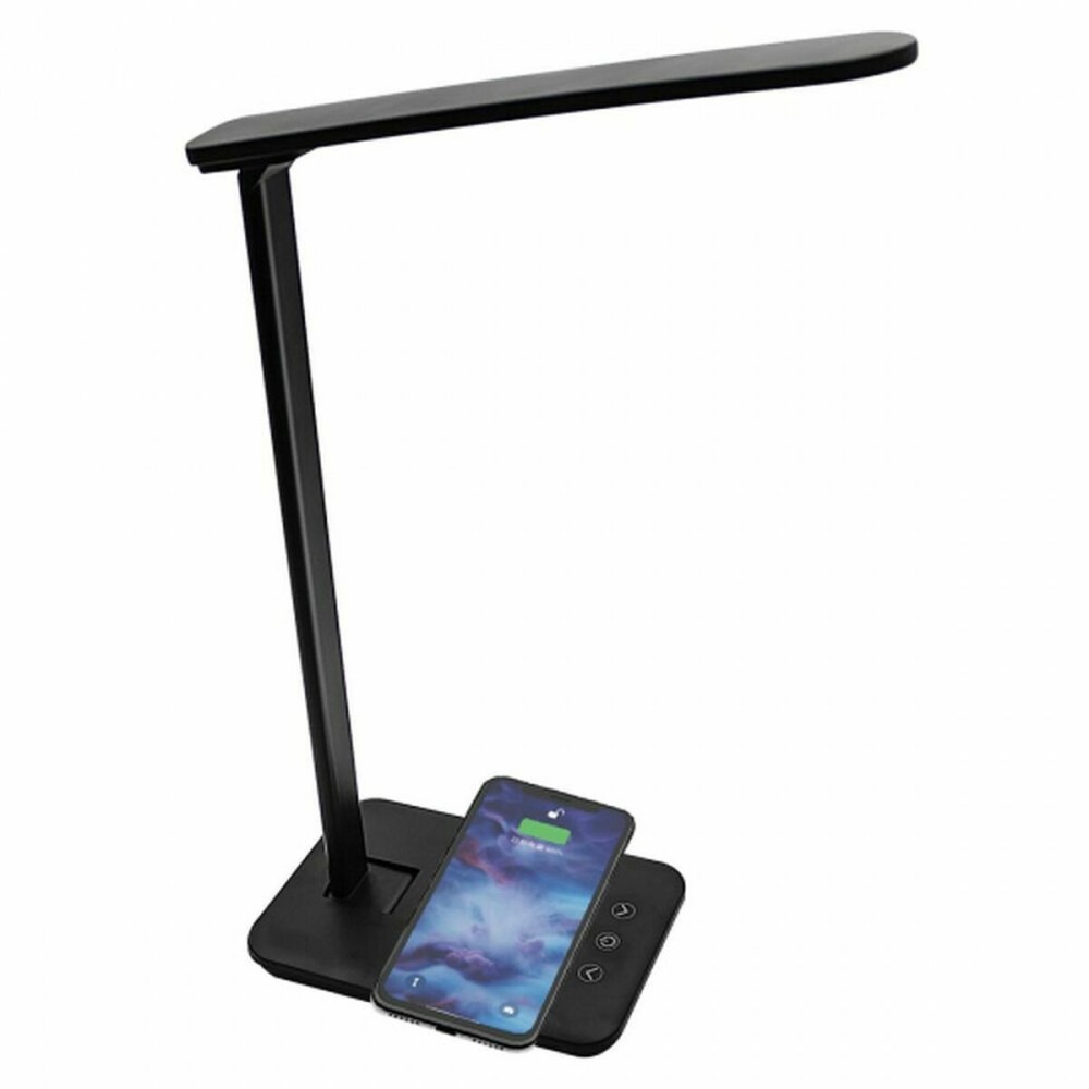 LED-Lampe mit kabellosem Ladegerät für Smartphones Denver Electronics LQI-105 Schwarz Metall 5 W