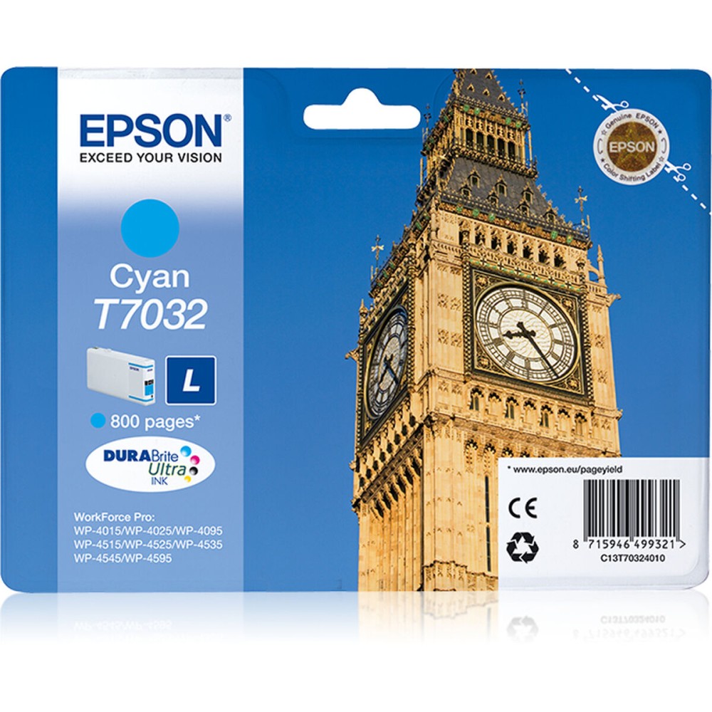 Toner original Epson C13T70324010 Cyan