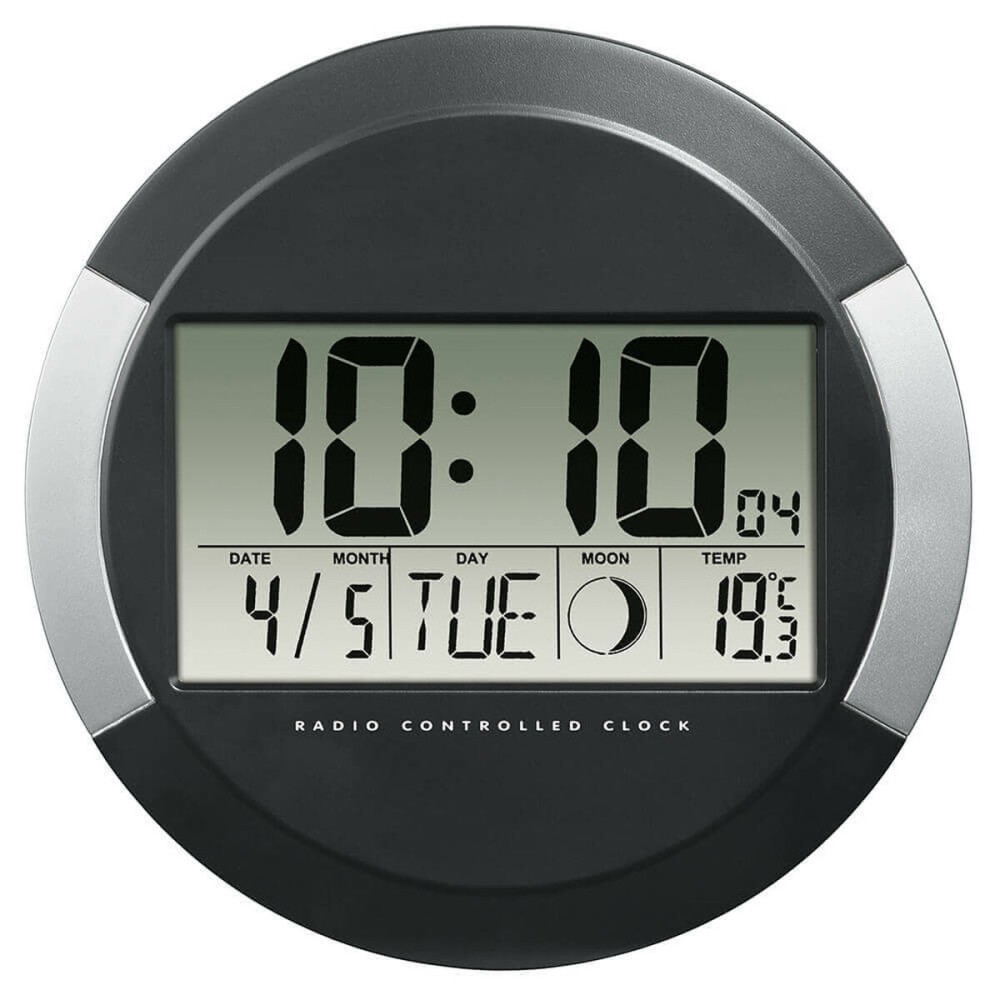 Wall Clock Hama PP-245 Black Plastic Modern