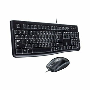 Keyboard and Optical Mouse Logitech Desktop MK120 Black QWERTY Qwerty UK