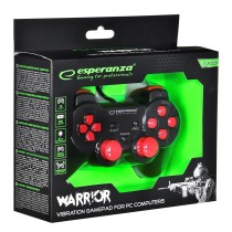 Gaming Controller Esperanza Warrior GX300 USB 2.0 Schwarz Rot PC Windows