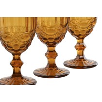 Set of cups Home ESPRIT Amber Crystal 240 ml (6 Units)