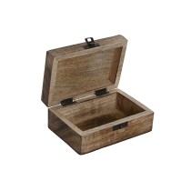 Box-Schmuckkästchen Home ESPRIT Braun Mango-Holz 15 x 10 x 6 cm (4 Stück)