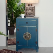 Nightstand ORIENTE Blue Iron DMF 45 x 26 x 69 cm