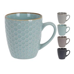 Cup Excellent Houseware Stoneware 300 ml Geometric 4 Pieces