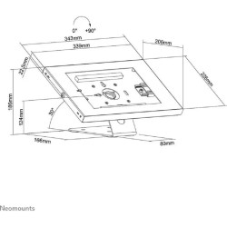 Tablet Ständer Neomounts DS15-630WH1 Weiß Schwarz