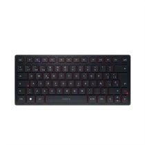 Tastatur Cherry KW 9200 MINI Qwerty Spanisch Schwarz