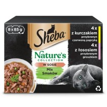 Aliments pour chat Sheba Nature's Collection Mix Poulet Saumon 8 x 85 g