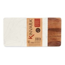 Cutting board White Marble Acacia 15 x 1,3 x 30 cm (8 Units)