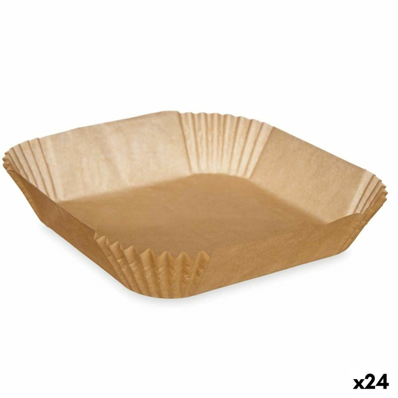 Papier für Heißluftfritteuse Kinvara 23HD062101 21 x 21 x 4 cm Satz rechteckig 20 Stücke (24 Stück)