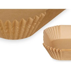 Air fryer paper Kinvara 23HD062101 21 x 21 x 4 cm Set Rectangular 20 Pieces (24 Units)