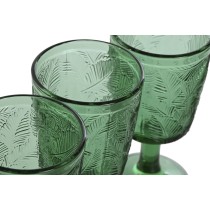 Set de Verres Home ESPRIT Vert Verre 285 ml (6 Unités)