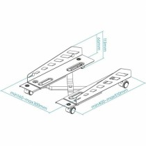 Support CPU avec Roues TooQ UMCS0024-B