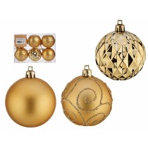 Weihnachtskugeln-Set Gold Kunststoff Ø 6 cm (12 Stück)