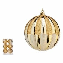 Weihnachtskugeln-Set 8 cm Gold PVC (6 Stück)