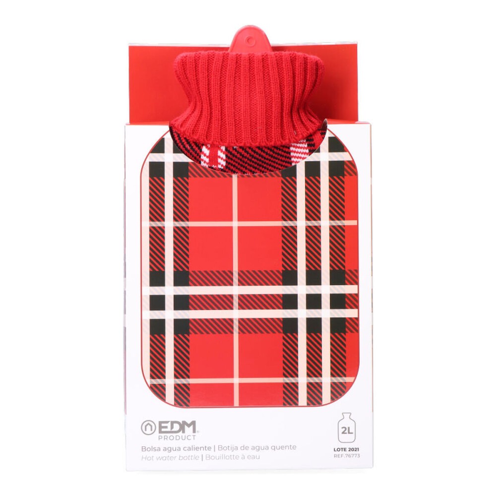 Hot Water Bottle EDM 76773 Red Scottish Man Wool 2 L Plastic