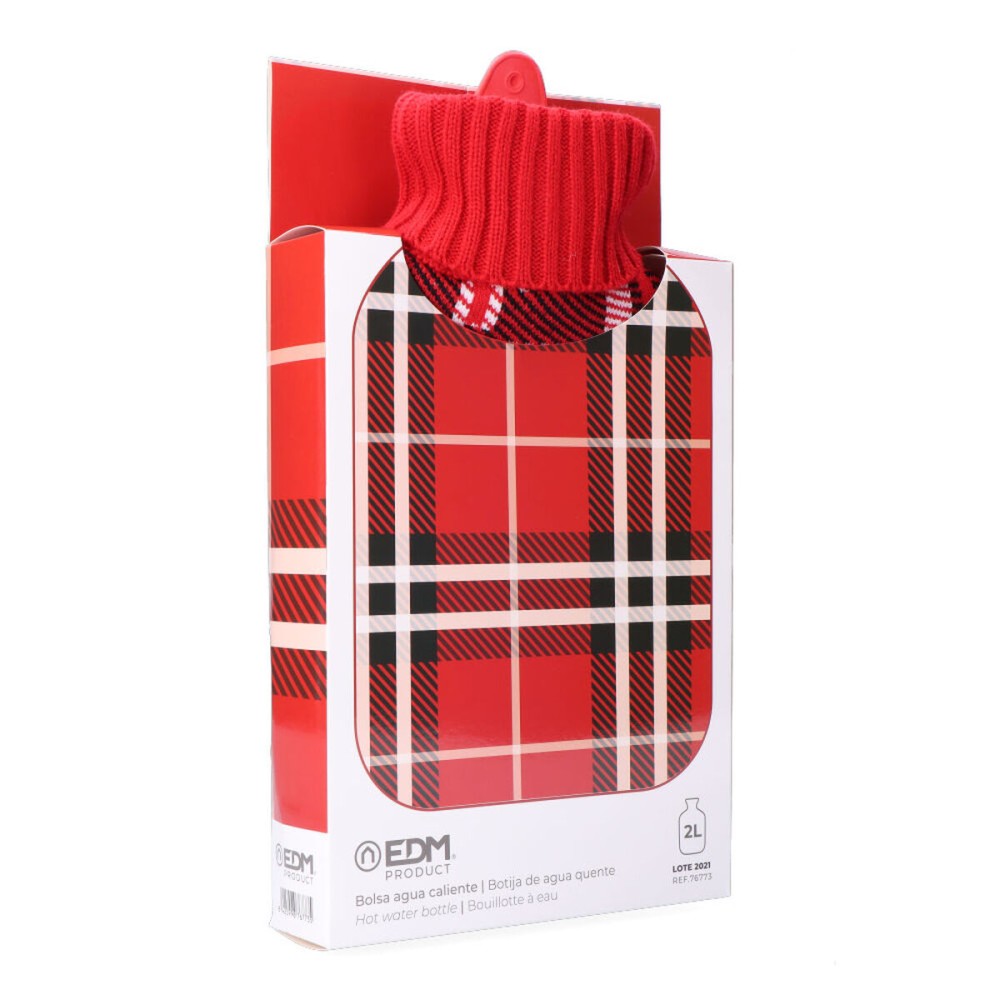 Hot Water Bottle EDM 76773 Red Scottish Man Wool 2 L Plastic