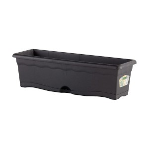 Planter with Dish Plastiken Anthracite polypropylene 50 x 20 cm