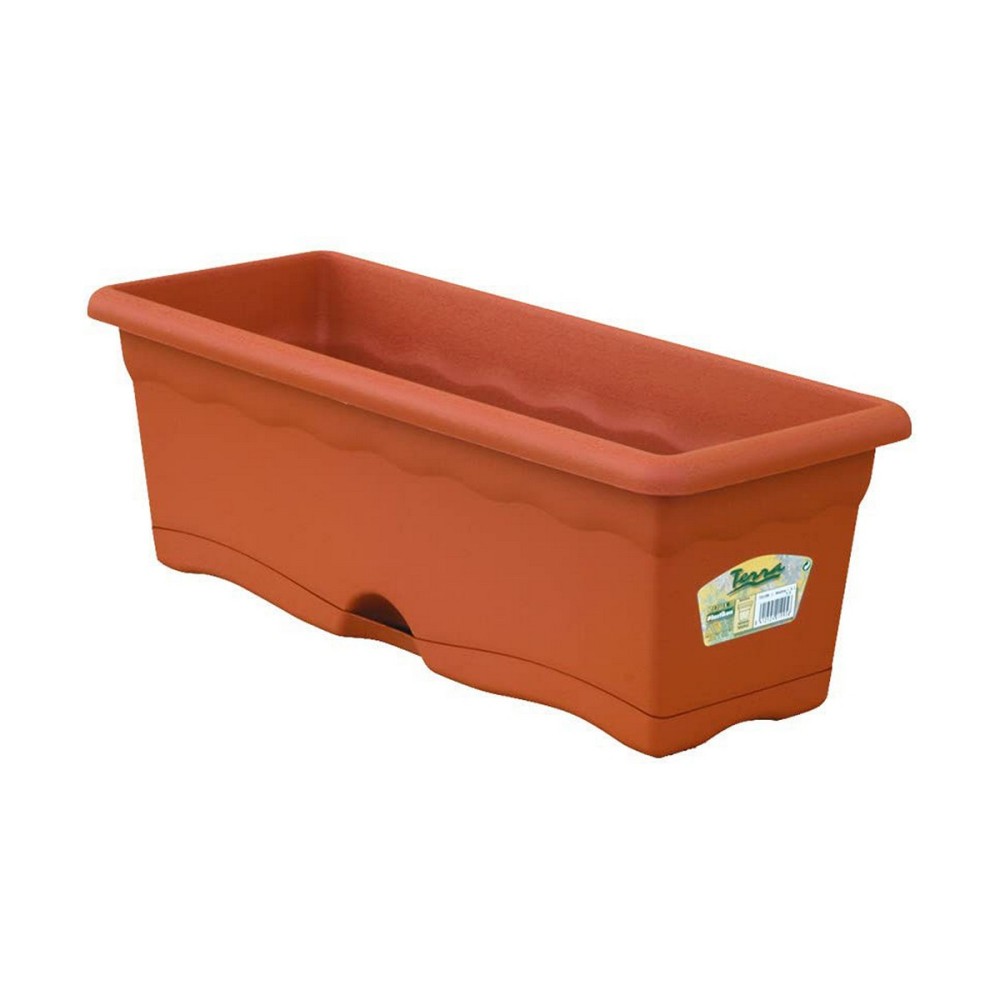 Jardinière avec support Plastiken Terre cuite polypropylène 80 x 20 cm