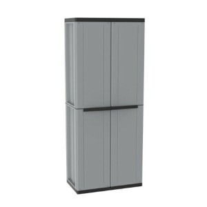 Armoire à balai Terry JLine 368 Gris Noir/Gris Résine Plastique 68 x 37,5 x 163,5 cm