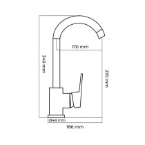 Mitigeur EDM 01140 Argenté Acier inoxydable Laiton Zinc